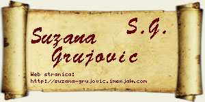 Suzana Grujović vizit kartica